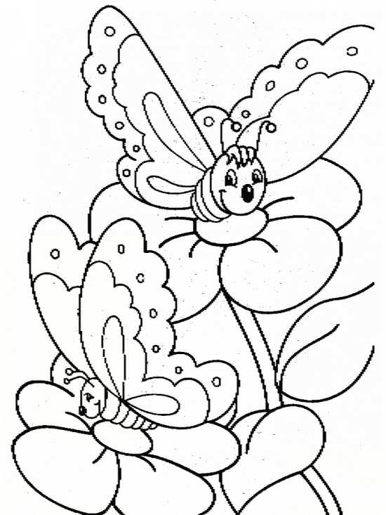 نقاشی فانتزی پروانه بر روی گل 