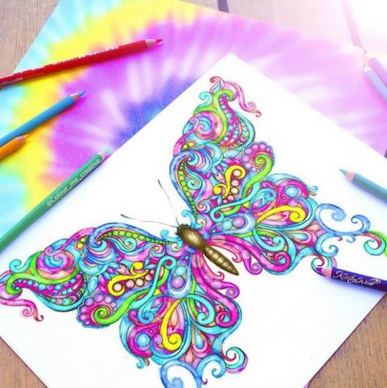 نقاشی پروانه برای کودکان 