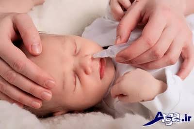 قطره و درمان گرفتگی بینی در نوزادان