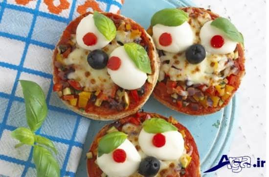 تزیین پیتزا برای تولد 