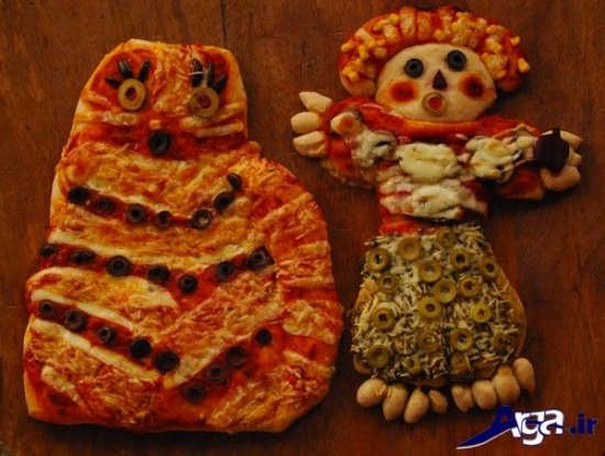 تزیین عروسکی و زیبا پیتزا 