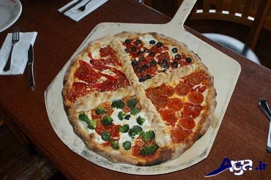 تزیین ساده پیتزا