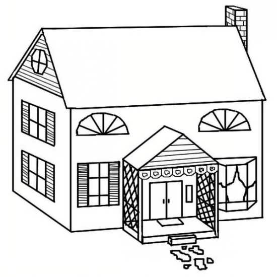 نقاشی ساده خانه 