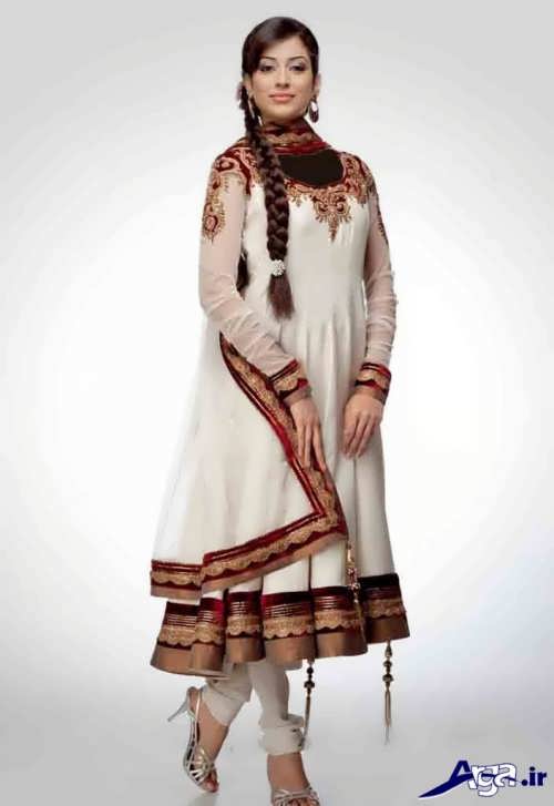 لباس هندی با طرح بلند 