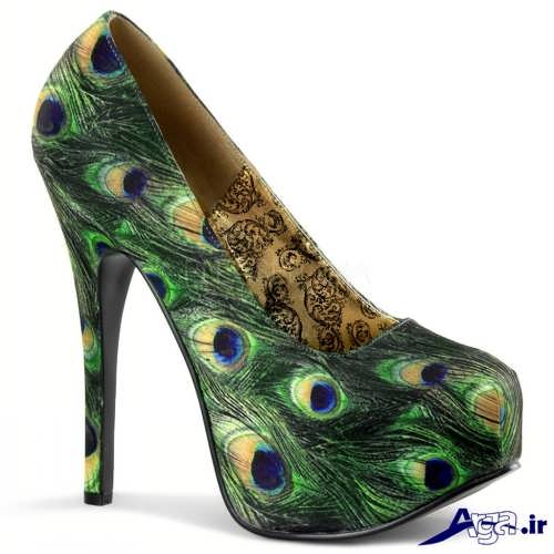 مدل کفش های مجلسی با طرح طاووس 