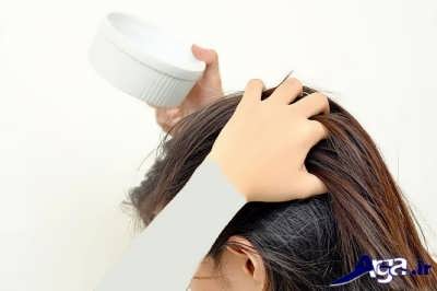 ماساز دادن موی سر با مواد طبیعی 