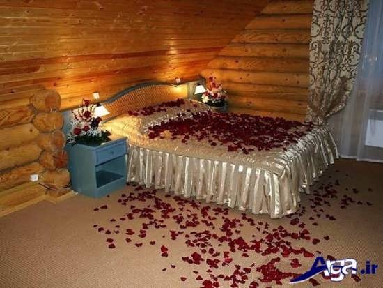 تزیین اتاق خواب عروس با گلبرگ 