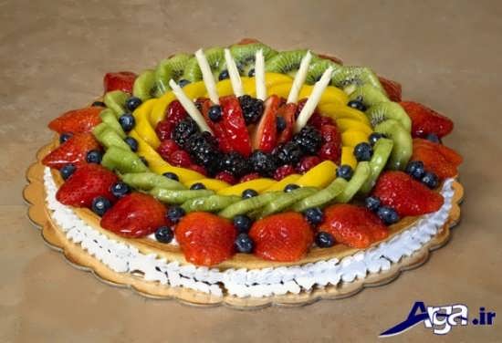 عکس تزیین کیک تولد با میوه 