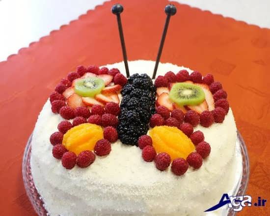 تزیین کیک با میوه 