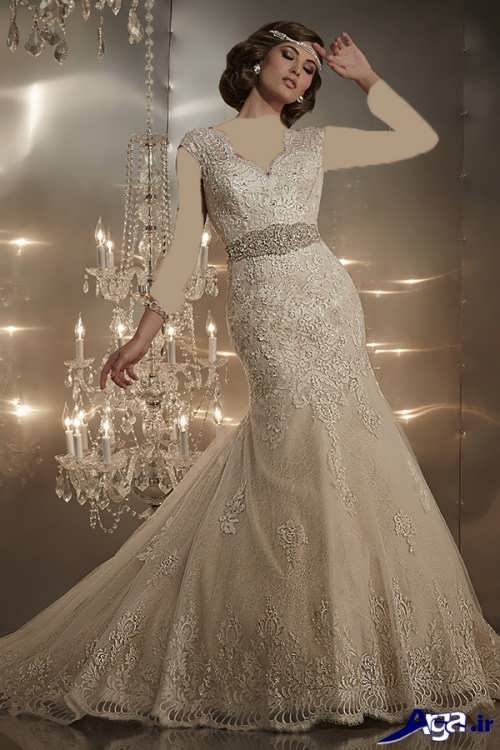 مدل لباس عروس گیپور ایرانی 