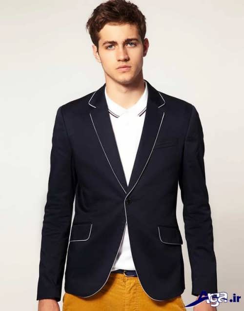 مدل کت تک مردانه با رنگ تیره 