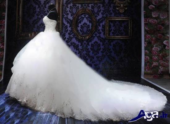 مدل لباس عروس دنباله دار ایرانی 