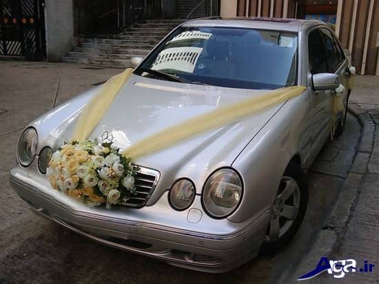 تزیین ماشین عروس با تور