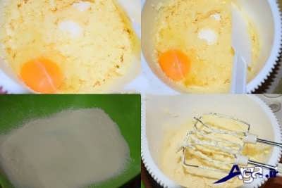 اضافه کردن تخم مرغ به مایه کیک 