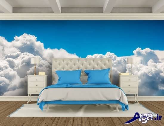 کاغذ دیواری با طرح ابر و آسمان 