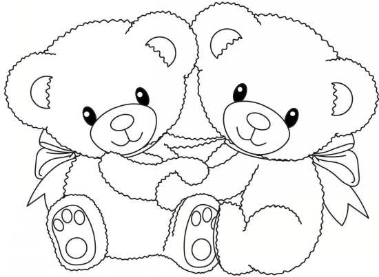 نقاشی دو خرس زیبا