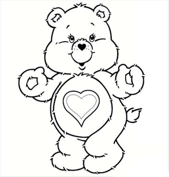 baby girl teddy bear coloring pages - photo #10