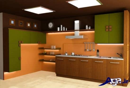 طرح های زیبا و جدید کابینت آشپزخانه گلاس 