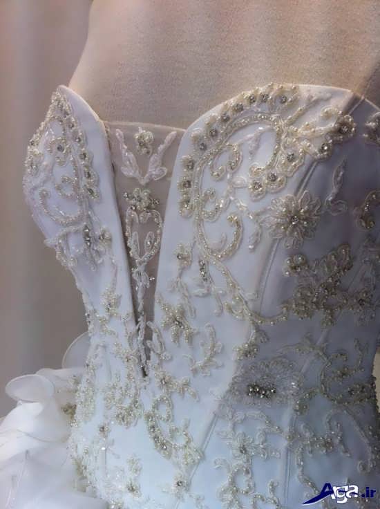 مدل لباس عروس سنگ دوزی شده