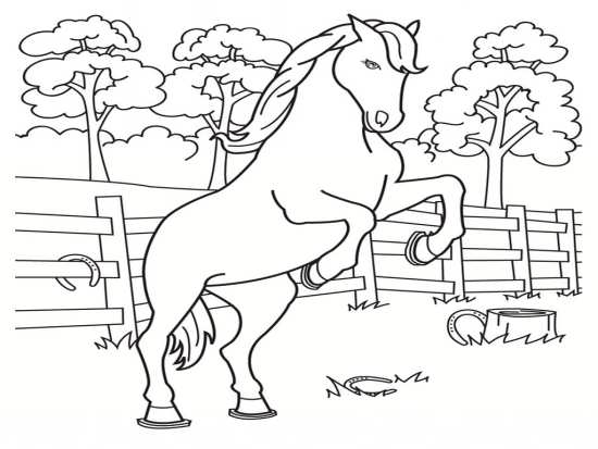 نقاشی اسب در حال دویدن