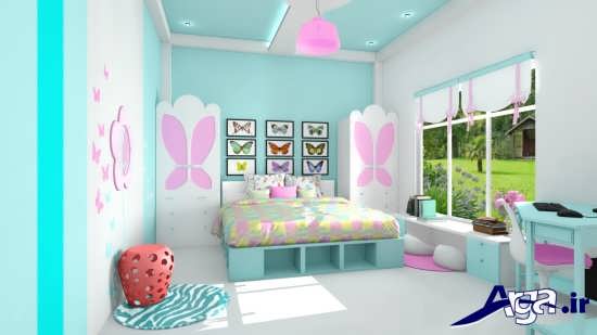 مدل اتاق خواب دخترانه با طراحی بی نظیر 