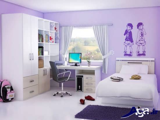 مدل اتاق خواب دخترانه با طراحی دکوراسیون بی نظیر 