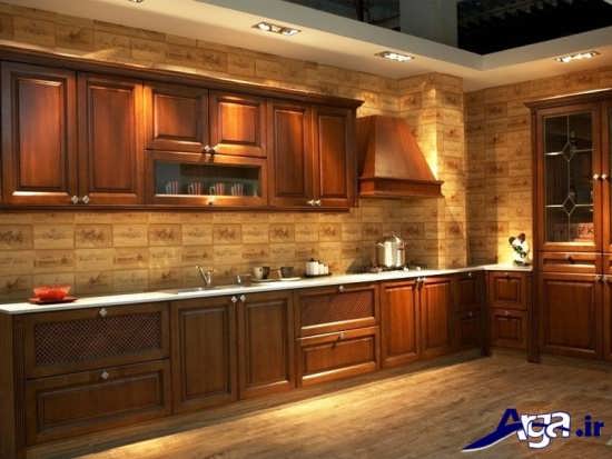 مدل کابینت چوبی مدرن آشپزخانه 