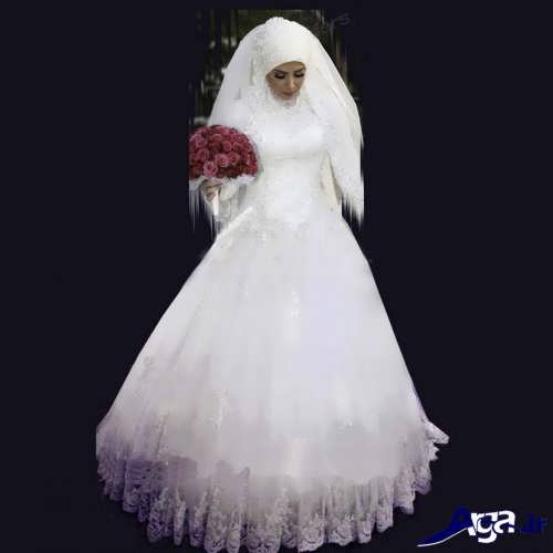 لباس عروس با حجاب کامل 