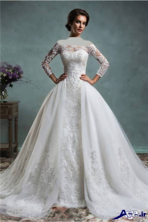 مدل لباس عروس با دامن پف دار 