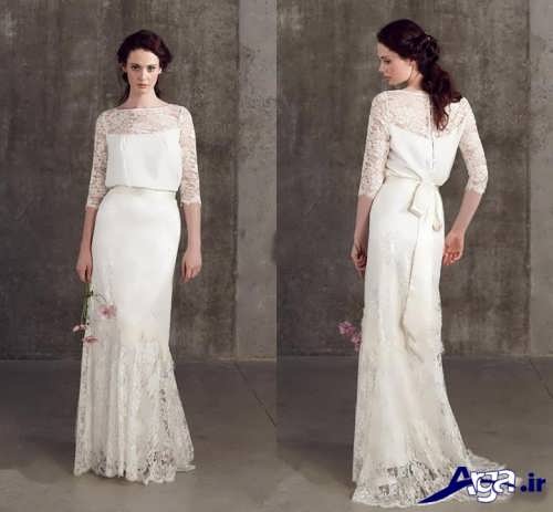 مدل لباس عروس آستین بلند زیبا و متنوع 