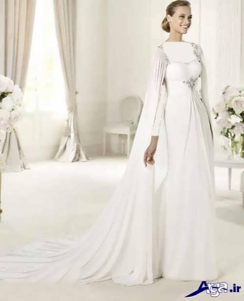 مدل شنل عروس برای لباس های دکلته 