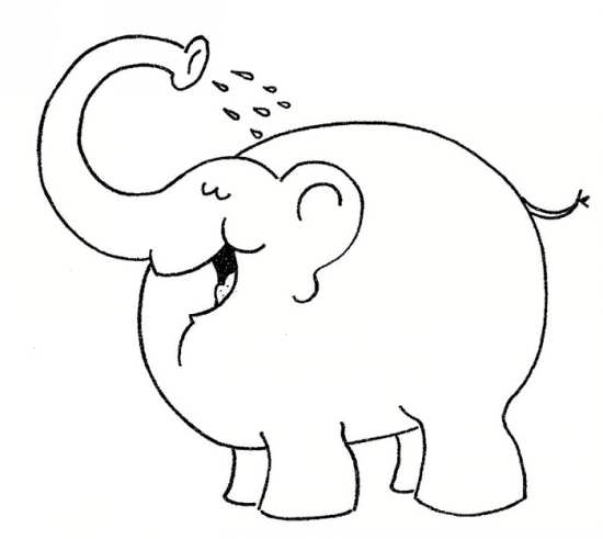 رنگ آمیز نقاشی های فیل برای کودکان 