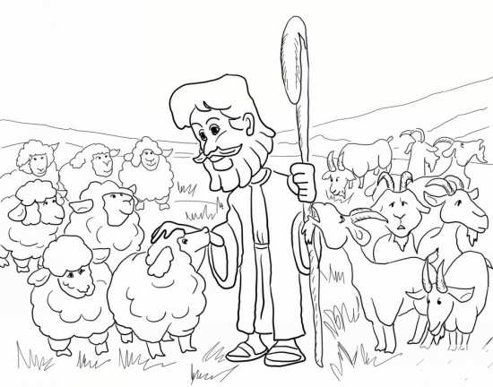 نقاشی چوپان و گوسفندان 
