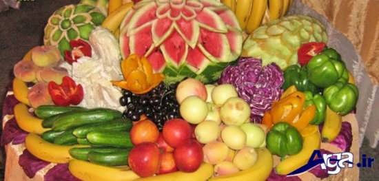 تزیین زیبا و متفاوت میوه های روی میز 