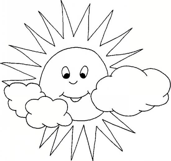 نقاشی ابر و خورشید 