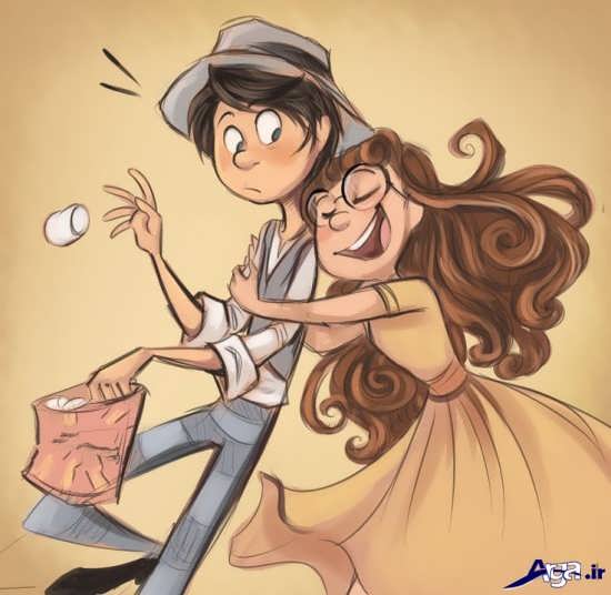 تصاویر عاشقانه کارتونی برای پروفایل 