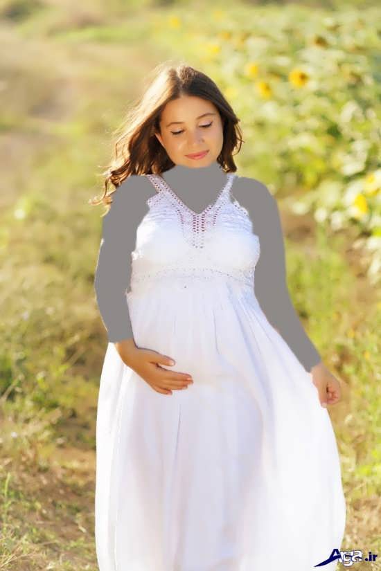 لباس بارداری مجلسی سفید