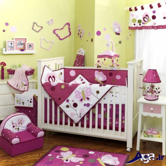 طراحی اتاق نوزاد دخترانه 
