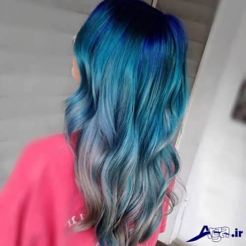 رنگ مو آبی زیبا و جذاب 