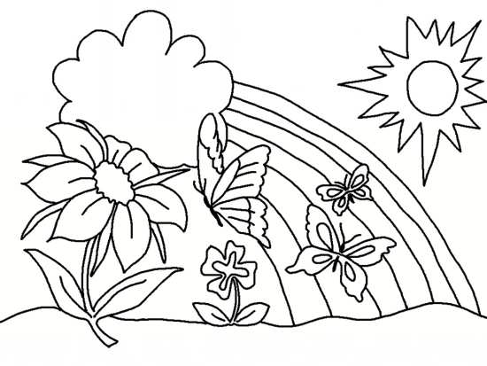 نقاشی گل برای کودکان دختر و پسر 