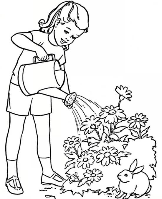 نقاشی گل برای کودکان دختر و پسر 