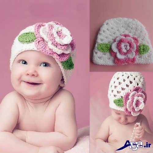 مدل کلاه بافتنی نوزاد با طرح های شیک 