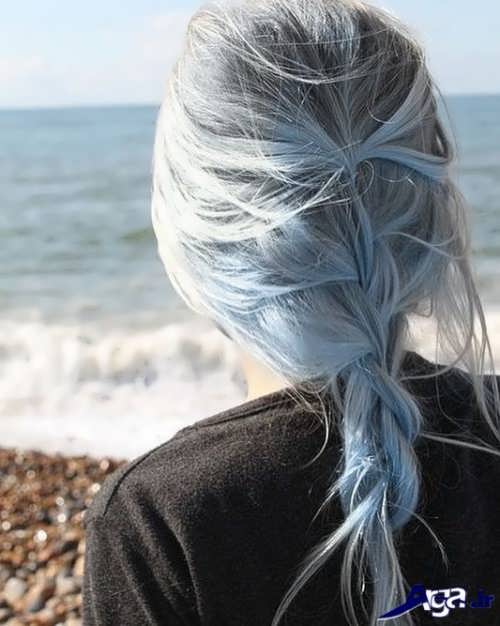 رنگ موی آبی خاکستری 