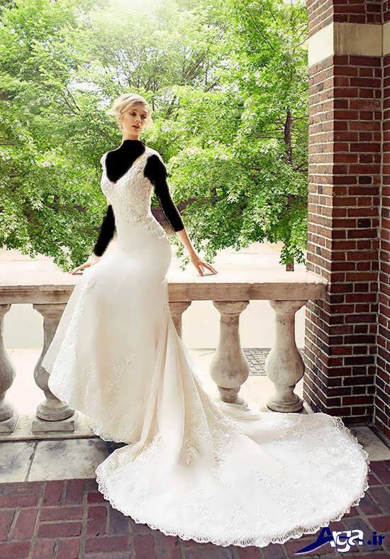 مدل لباس عروس 2017 دنباله دار 