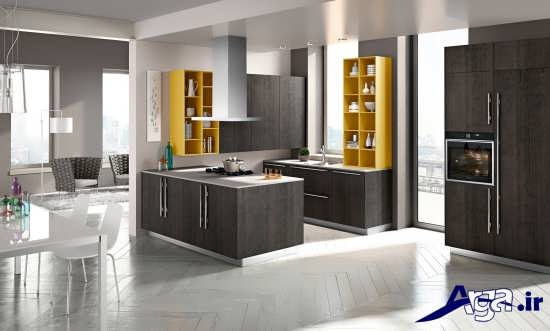 مدل اپن آشپزخانه با طراحی شیک و متفاوت 