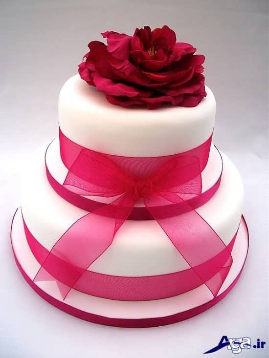 تزیین ساده و زیبا کیک سالگرد ازدواج 
