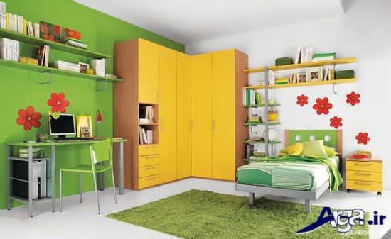 بررسی تاثیر رنگ سبز در اتاق کودکان دختر و پسر 