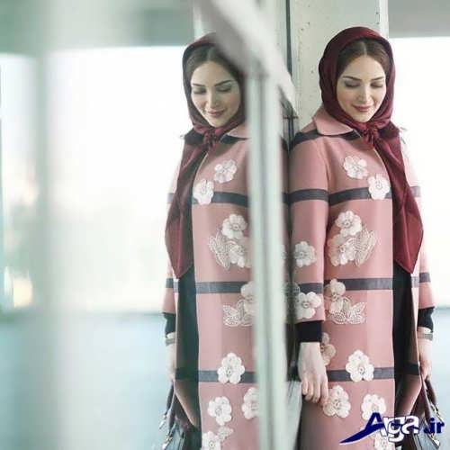 مدل مانتو طرح دار بازیگران ایرانی 