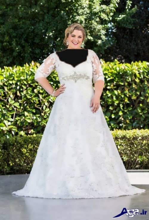 لباس عروس شیک و زیبا برای افراد چاق 
