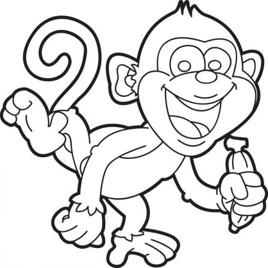 رنگ آمیزی میمون با طرح های فانتزی برای کودکان 
